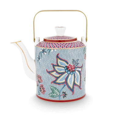 Pip Studio Oriental Flower Festival 1L Teapot - Light Blue